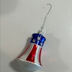 Patriotic Red, White, and Blue Holiday Ornament